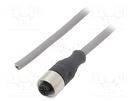 Connection lead; M12; PIN: 4; straight; 1m; plug; 250VAC; 2.5A; PVC ALPHA WIRE