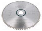 Circular saw; Ø: 254mm; Øhole: 30mm; W: 2.4mm; Teeth: 80; HW/CT METABO