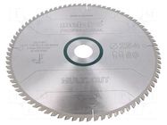 Circular saw; Ø: 254mm; Øhole: 30mm; Teeth: 80; Disc thick: 2.4mm METABO
