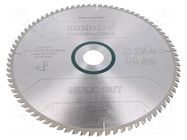 Circular saw; Ø: 254mm; Teeth: 80; Disc thick: 2.4mm; HW/CT; 30mm METABO