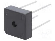 Bridge rectifier: single-phase; Urmax: 600V; If: 10A; Ifsm: 175A DC COMPONENTS