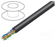 Wire; Data Tuff®,U/UTP; 4x2x23AWG; outdoor; 6a; wire; Cu; PVC; black BELDEN
