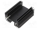 Heatsink: extruded; TO218,TO220,TO247; black; L: 25mm; W: 42mm; R OHMITE