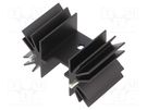 Heatsink: extruded; TO218,TO220,TO247; black; L: 25mm; W: 41.6mm OHMITE