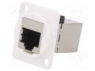 Coupler; FT; Cat: 6; shielded; 8p8c; RJ45 socket,both sides CLIFF