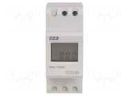 Meter: counter; digital,mounting; for DIN rail mounting; LCD F&F