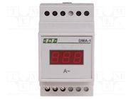Ammeter; digital,mounting; 0÷200A; for DIN rail mounting; LED F&F