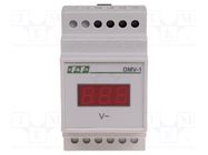 Voltmeter; digital,mounting; 100÷265V; for DIN rail mounting 