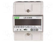 Counter; digital,mounting; for DIN rail mounting; LCD; Inom: 5A F&F