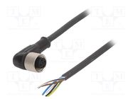 Connection lead; M12; PIN: 5; angled; 5m; plug; 24VAC; 4A; XZCP; IP67 TELEMECANIQUE SENSORS