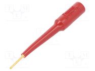 Measuring tip; 3A; red; Socket size: 4mm; Plating: gold-plated POMONA