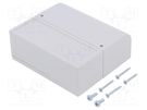 Enclosure: wall mounting; X: 85.1mm; Y: 96.6mm; Z: 35.7mm; ABS MASZCZYK