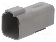 Connector: wire-wire; PX0; male; plug; for cable; PIN: 6; grey; IP68 BULGIN