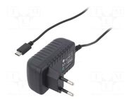 Power supply: switching; mains,plug-in; 5VDC; 2A; 10W; Out: USB C POS