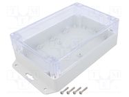 Enclosure: multipurpose; X: 120mm; Y: 180mm; Z: 60mm; ZP; light grey KRADEX