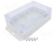 Enclosure: multipurpose; X: 120mm; Y: 180mm; Z: 60mm; ZP; light grey KRADEX
