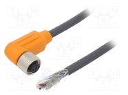 Connection lead; M12; PIN: 5; angled; 10m; plug; 60VAC; 4A; -25÷80°C LUMBERG AUTOMATION