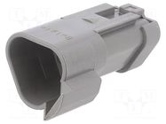 Connector: wire-wire; plug; male; PX0; PIN: 3; IP68; for cable; grey BULGIN