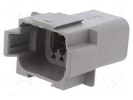 Connector: wire-wire; plug; male; PX0; PIN: 8; IP68; for cable; grey BULGIN