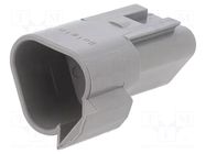 Connector: wire-wire; plug; male; PX0; PIN: 3; IP68; for cable; grey BULGIN
