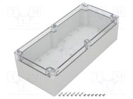 Enclosure: multipurpose; X: 160mm; Y: 360mm; Z: 101mm; EURONORD; grey FIBOX