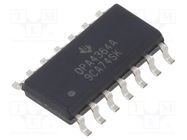 IC: operational amplifier; 7MHz; Ch: 4; SO14; tube; IB: 10pA TEXAS INSTRUMENTS