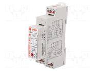 Relay: installation; bistable,impulse; DPDT; 16A; 90x17.5x64.6mm RELPOL