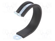 Fixing clamp; ØBundle : 35mm; W: 12mm; steel; Cover material: EPDM MPC INDUSTRIES
