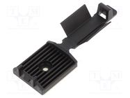 Self-adhesive cable holder; polyamide; black 