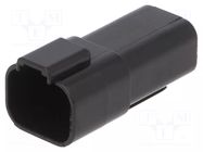 Connector: wire-wire; plug; male; PX0; PIN: 4; IP68; for cable; black BULGIN