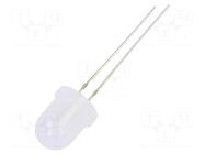 LED; white cold; 8mm; 12000÷14400mcd; 30°; Front: convex OPTOSUPPLY