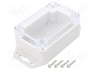 Enclosure: multipurpose; X: 60mm; Y: 90mm; Z: 40mm; ZP; ABS; gasket KRADEX