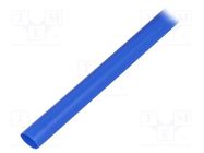 Heat shrink sleeve; glueless; 4: 1; 8mm; L: 1m; blue; polyolefine 