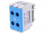 Splice terminal: rail; 145A; 800V; screw terminal; blue; polyamide POKÓJ
