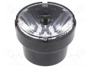 LED lens; round; plexiglass PMMA; transparent; 4÷10°; H: 27.1mm LEDIL