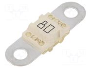 Fuse: fuse; 80A; 32VDC; automotive; 16x12x8mm; M5 screw; BF1; copper LITTELFUSE