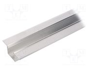 Profiles for LED modules; natural; L: 2m; LINEA-IN20 TRIMLESS TOPMET