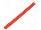 Heat shrink sleeve; thin walled,glued; 3: 1; 6mm; L: 1m; red RADPOL