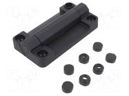 Hinge; Width: 60mm; technopolymer PA; black; H: 110mm ELESA+GANTER