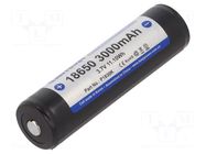 Re-battery: Li-Ion; 18650,MR18650; 3.7V; 3000mAh; Ø18.7x68.5mm KEEPPOWER