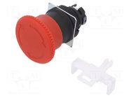 Switch: emergency stop; 22mm; Stabl.pos: 2; red; mushroom; A22E OMRON