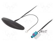 Antenna; inner; AM,FM; universal,with amplifier; 0.25m; black COMPOTECH