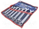 Wrenches set; inch,combination spanner; 7pcs. KING TONY