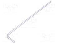 Wrench; hex key,spherical; HEX 2.5mm; tool steel; long; L: 114.5mm KING TONY