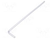 Wrench; hex key,spherical; HEX 3mm; tool steel; long; L: 129mm KING TONY