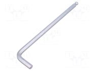 Wrench; hex key,spherical; HEX 8mm; tool steel; long; L: 208mm KING TONY