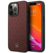 Mercedes MEHCP13LPSQRE iPhone 13 Pro / 13 6,1" czerwony/red hardcase Leather Stars Pattern, Mercedes