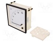 Voltmeter; on panel; VAC: 0÷100V; Class: 1.5; True RMS; 40÷72Hz LUMEL