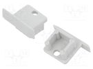 Cap for LED profiles; grey; 2pcs; ABS; with hole; SMART-IN10 TOPMET