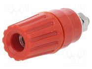 Connector: 4mm banana; socket; 35A; 60VDC; red; nickel plated HIRSCHMANN T&M